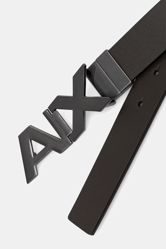 Armani Exchange pasek skórzany dwustronny 951058.CC505 szary AW25