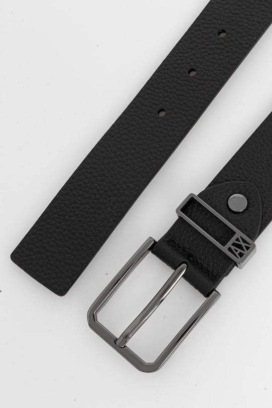 Armani Exchange pasek skórzany XM001695.AF17387 czarny AW25