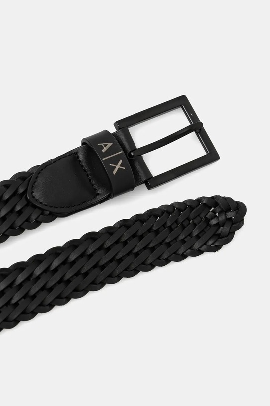 Armani Exchange pasek skórzany XM001699.AF17391 czarny AW25