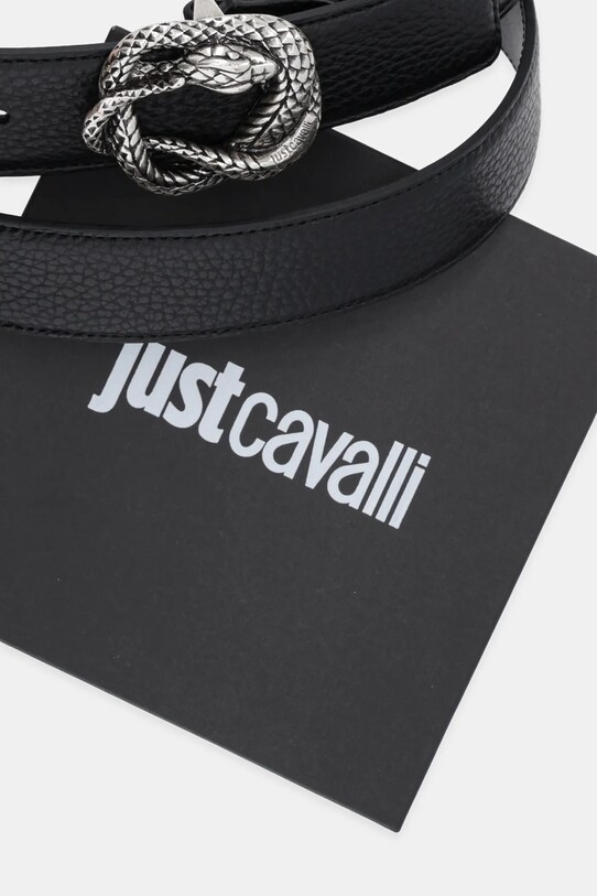 Akcesoria Just Cavalli pasek skórzany 79QA6F40.ZP295 czarny