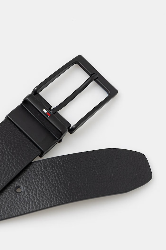 Tommy Hilfiger pasek męski skórzany AM0AM13821 czarny AW25