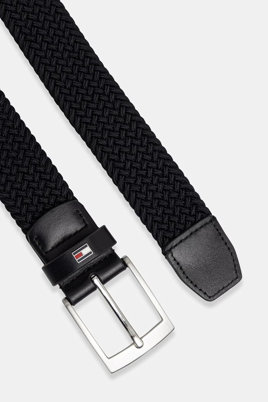 Tommy Hilfiger pasek pleciony męski AM0AM13824 czarny AW25