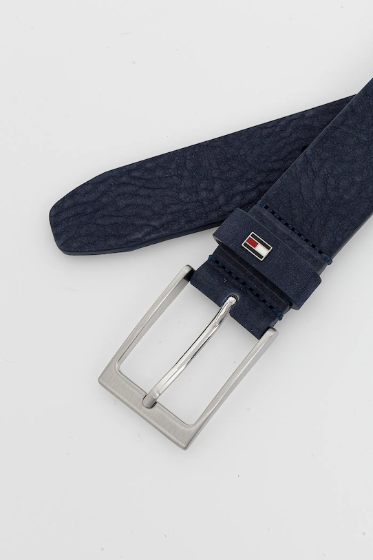 Tommy Hilfiger curea din piele întoarsă AM0AM13754 bleumarin AW25