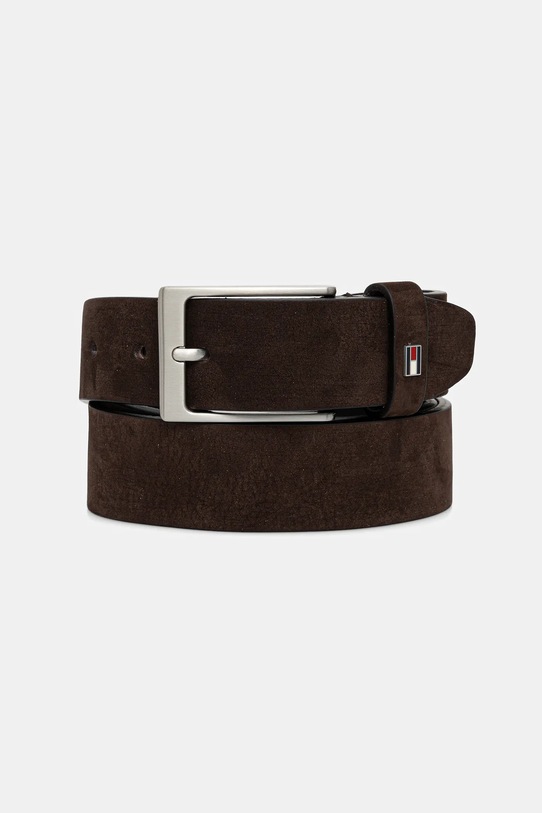 Tommy Hilfiger pasek zamszowy brązowy AM0AM13754