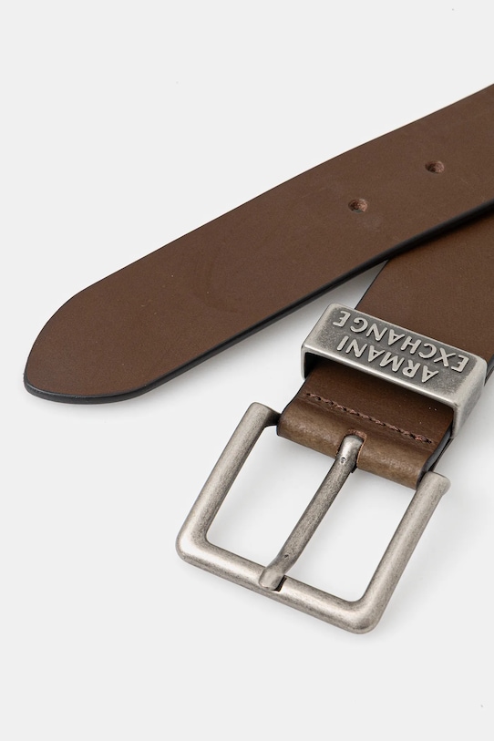 Armani Exchange pasek skórzany 951186.CC528 brązowy AW25