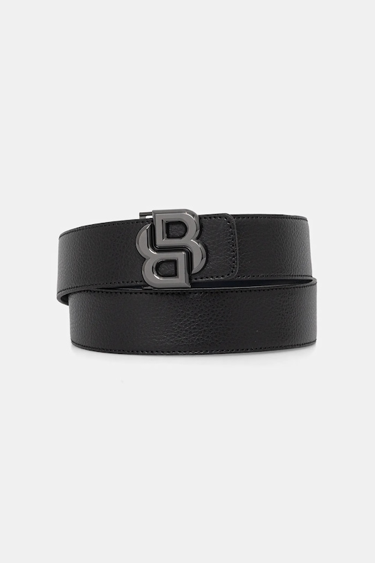 Αναστρέψιμη δερμάτινη ζώνη BOSS μαύρο 50529609