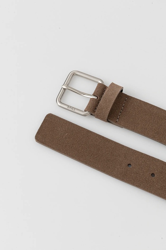 Semišový pásek BOSS 50553301 zelená AW25