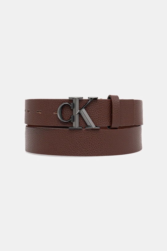 Usnjen pas Calvin Klein Darilna škatla rjava LV04D7022G
