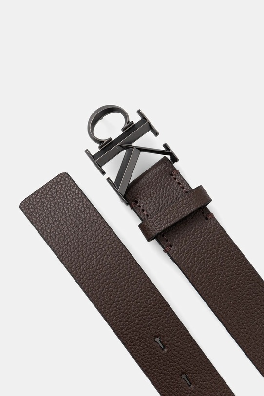 Δερμάτινη ζώνη Calvin Klein LV04D7022G καφέ AW25