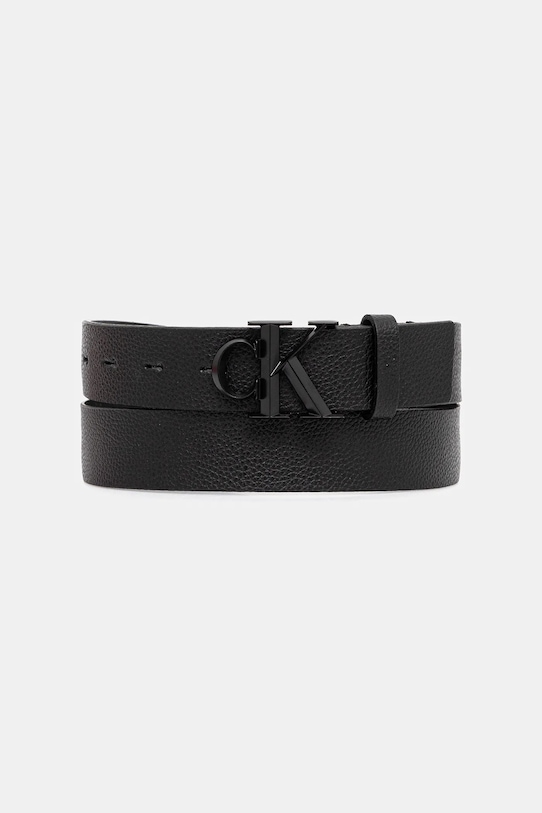 Δερμάτινη ζώνη Calvin Klein Συσκευασία Δώρου μαύρο LV04D7022G