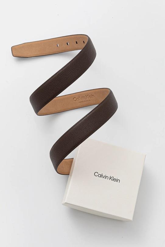 Akcesoria Calvin Klein pasek LV04D7024G brązowy