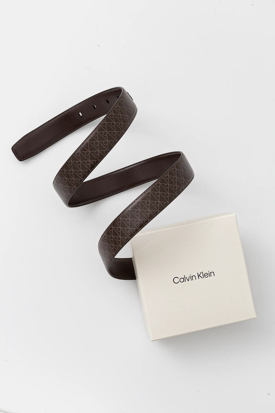 Akcesoria Calvin Klein pasek dwustronny LV04D7027G brązowy