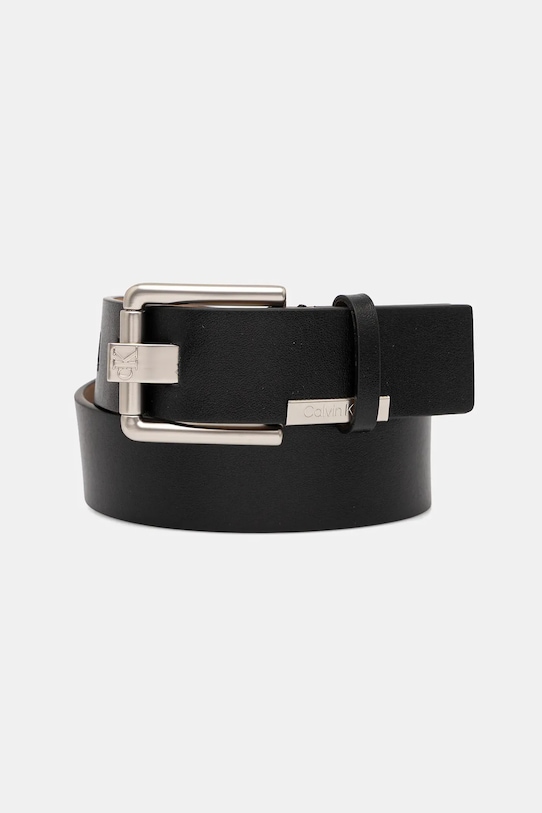 Kožený pásek Calvin Klein černá LV04D7028G