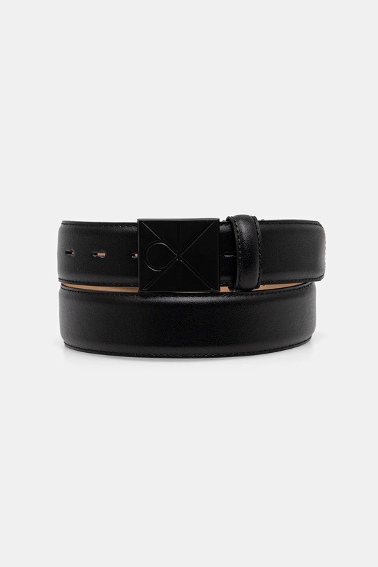 Calvin Klein pasek imitacja skóry licowej czarny LV04D7046G