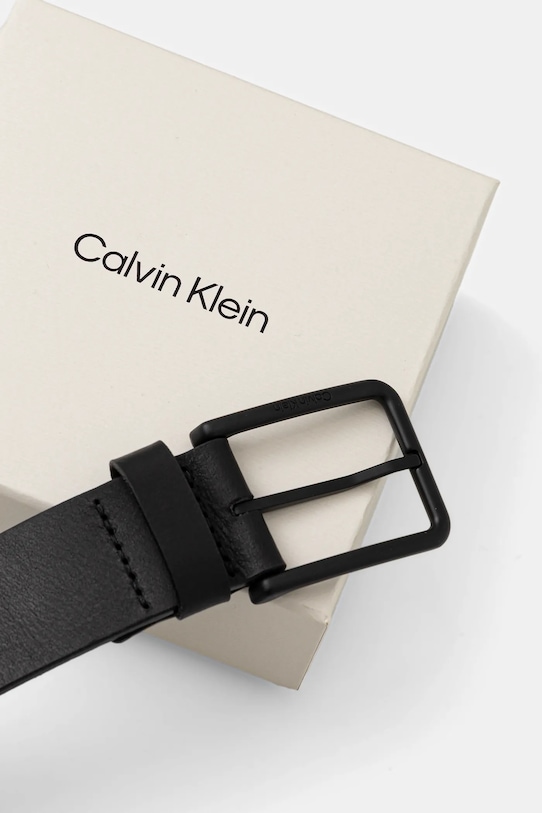 Akcesoria Calvin Klein pasek skórzany LV04D7047G czarny