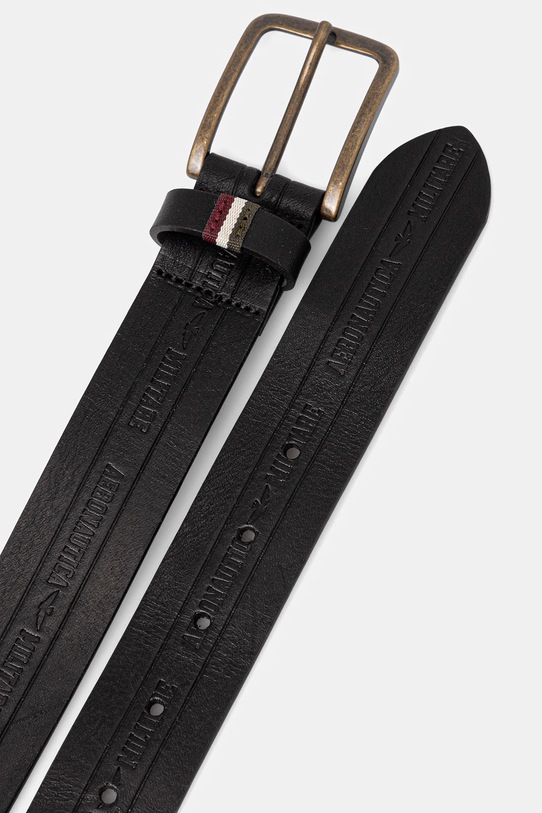 Kožený pásek Aeronautica Militare CP0262UPL00274 černá AW25