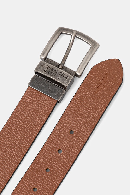 Kožený pásek Aeronautica Militare CP0266UPL00312 hnědá AW25