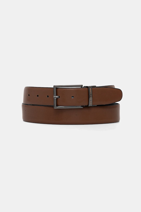 U.S. Polo Assn. portafoglio e cinturino in pelle Lawrence marrone WIU6L2681MHA