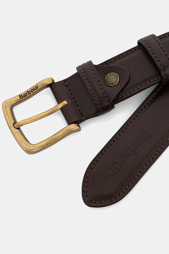 Barbour pasek skórzany MAC0482 brązowy AW25