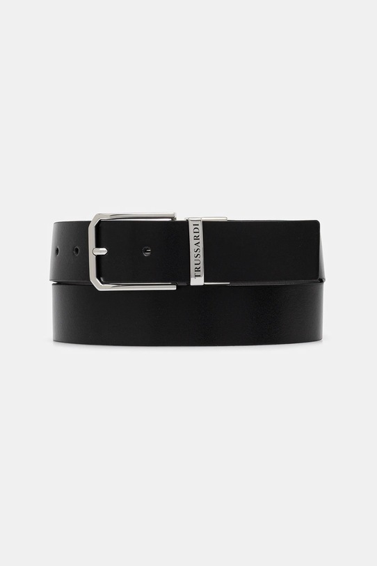 Δερμάτινη ζώνη Trussardi μαύρο B353B000009N
