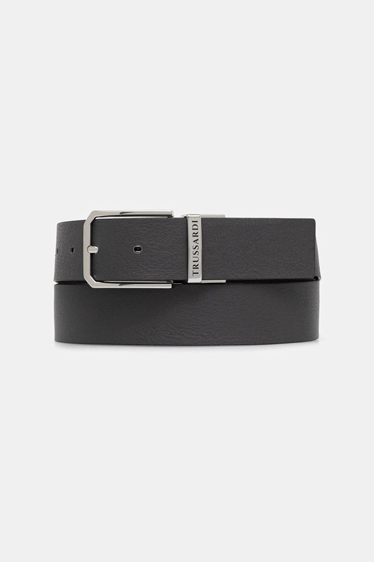 Δερμάτινη ζώνη Trussardi B353B000009N μαύρο AW25