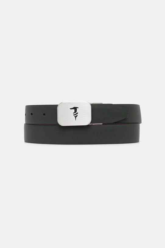 Δερμάτινη ζώνη Trussardi B346B000010N καφέ AW25