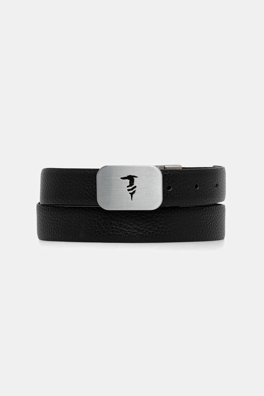 Δερμάτινη ζώνη Trussardi μαύρο B346B000010N