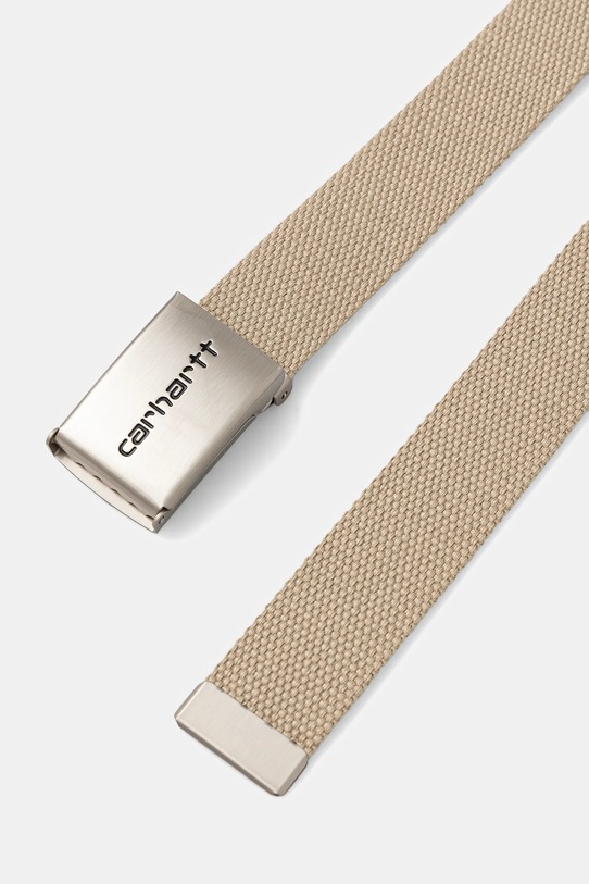 Carhartt WIP pasek Clip Belt Chrome I019176.G1XX beżowy AW25