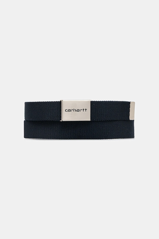 Carhartt WIP cintura Clip Belt Chrome blu navy I019176.J0XX