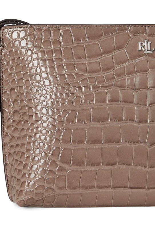 Kožená listová kabelka Lauren Ralph Lauren hnedá 432969466