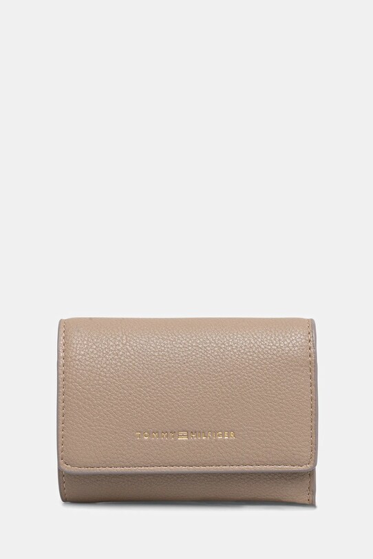 Tommy Hilfiger portfel imitacja skóry licowej brązowy AW0AW17477