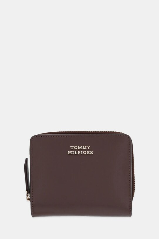 Tommy Hilfiger portfel skórzany skóra licowa brązowy AW0AW17499