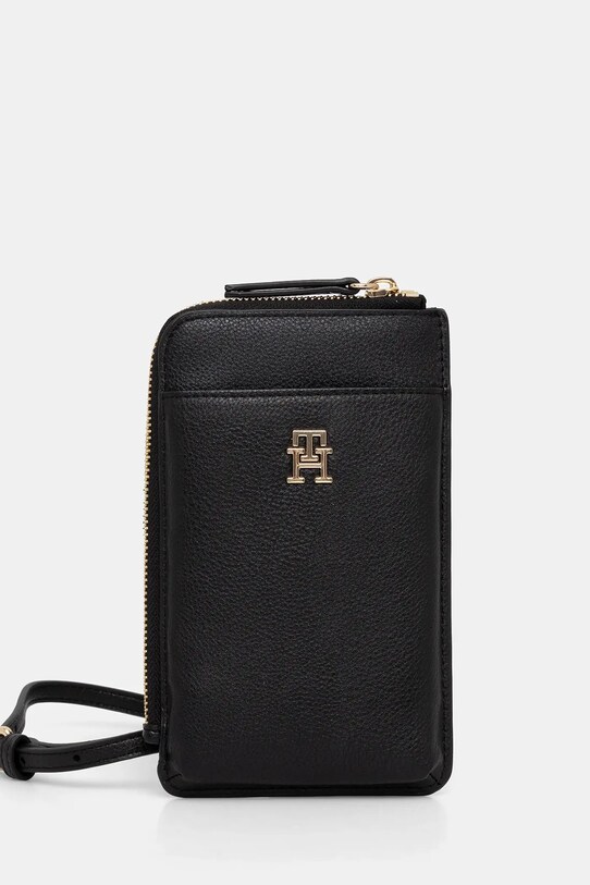 Πορτοφόλι Tommy Hilfiger συνθετικό μαύρο AW0AW17512