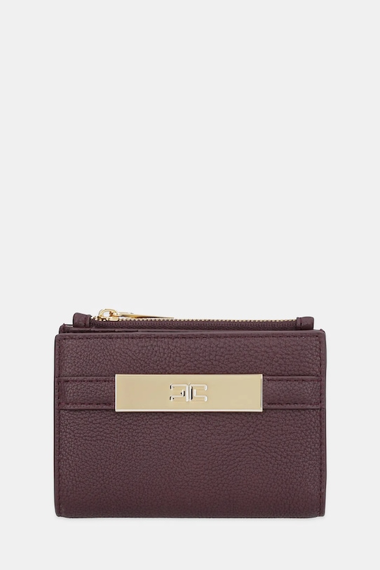 Πορτοφόλι Elisabetta Franchi απομίμηση λείου δέρματος μπορντό PF61A56E2