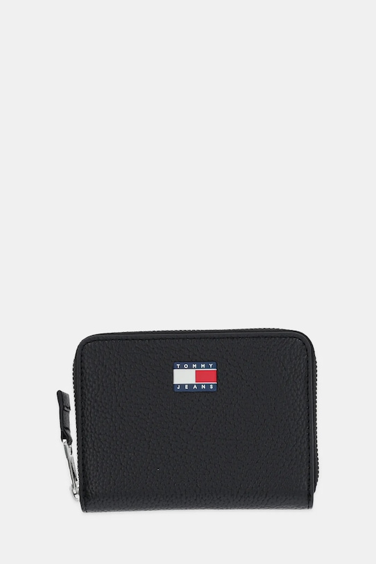 Гаманець Tommy Jeans імітація лицьової шкіри чорний AW0AW17584