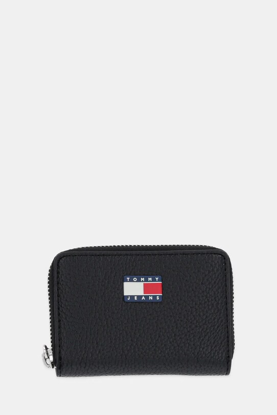 Гаманець Tommy Jeans імітація лицьової шкіри чорний AW0AW17642