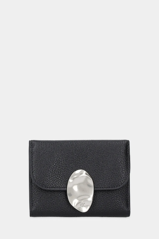 Kožené puzdro na karty Calvin Klein puzdro na karty čierna LV04F1062G