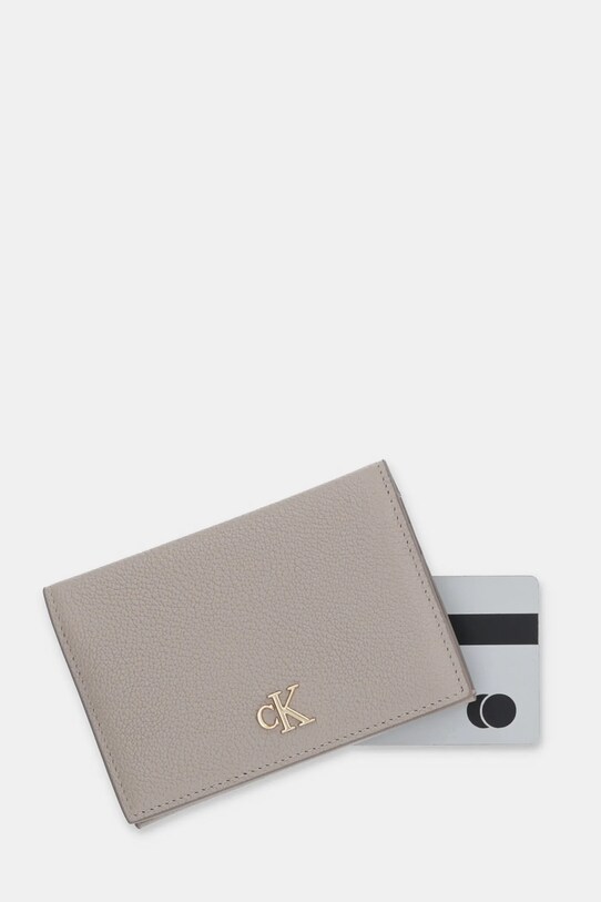 Θήκη για κάρτες Calvin Klein LV04F1063G μπεζ