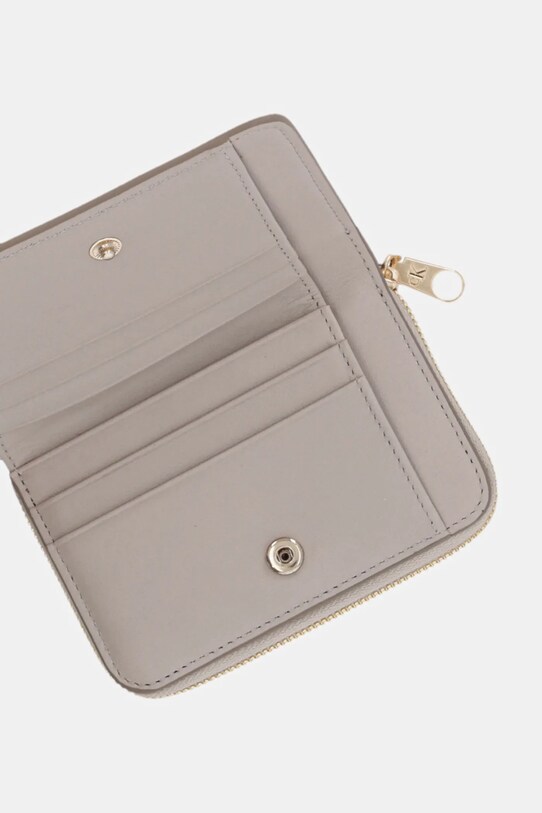 Calvin Klein portfel skórzany beżowy LV04F1064G