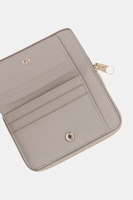 Шкіряний гаманець Calvin Klein бежевий LV04F1064G