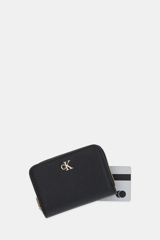 Akcesoria Calvin Klein portfel skórzany LV04F1064G czarny