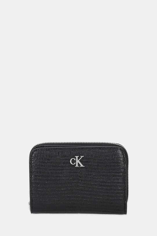 Calvin Klein portfel skórzany skóra licowa czarny LV04F1067G