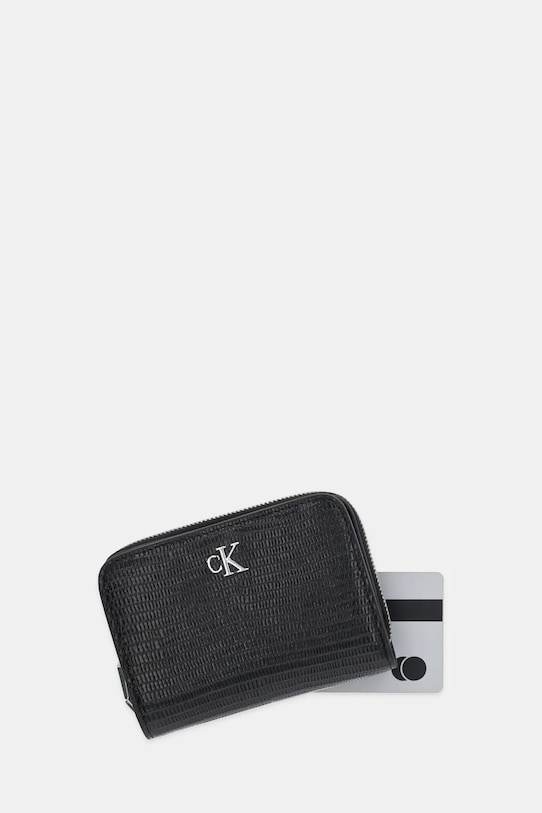 Akcesoria Calvin Klein portfel skórzany LV04F1067G czarny