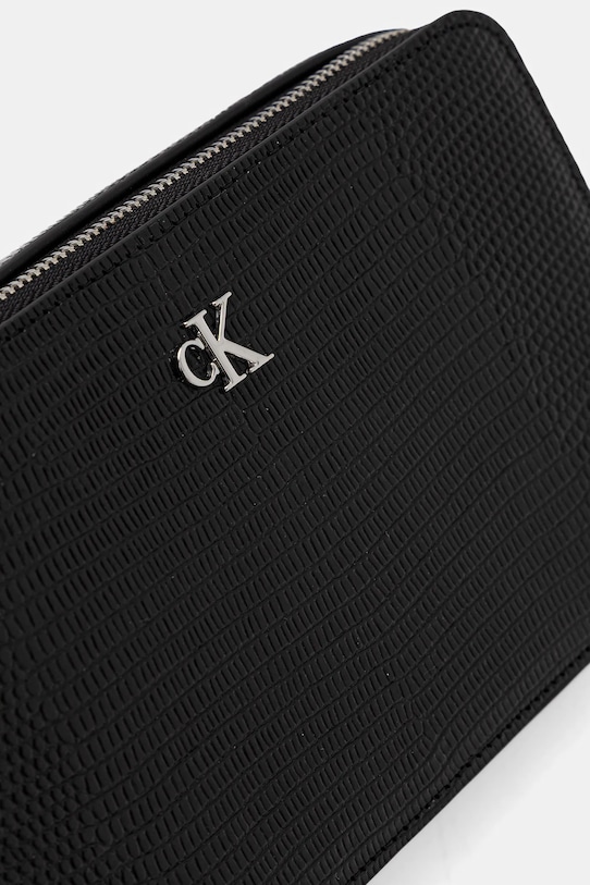 Kožna pismo torbica Calvin Klein crna LV04F1071G