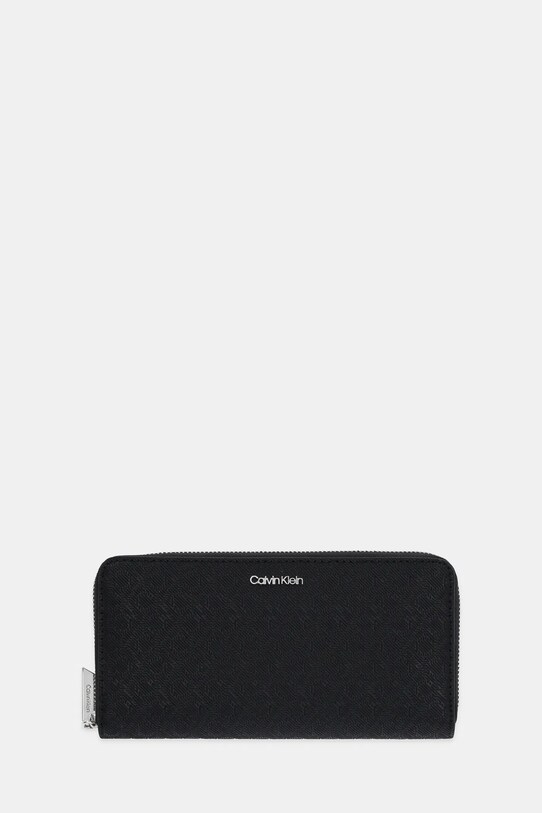 Гаманець Calvin Klein імітація лицьової шкіри чорний LV04F1073G