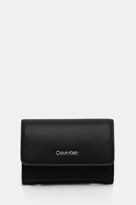 Гаманець Calvin Klein імітація лицьової шкіри чорний LV04F1030G