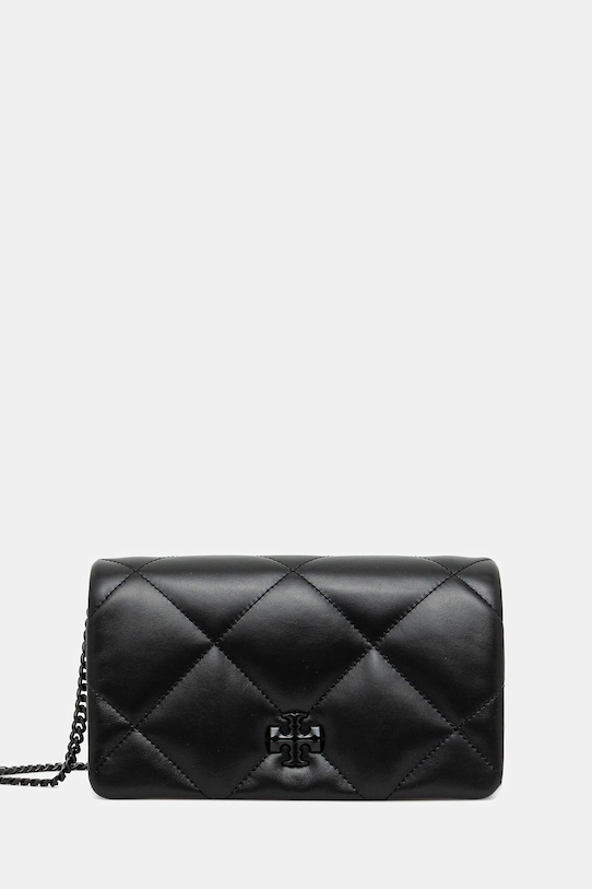 Kožna torba Tory Burch Kira Diamond bez uzorka crna 170622.001