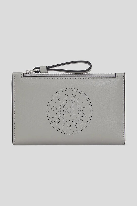 Karl Lagerfeld portfel skóra licowa szary A3W32025