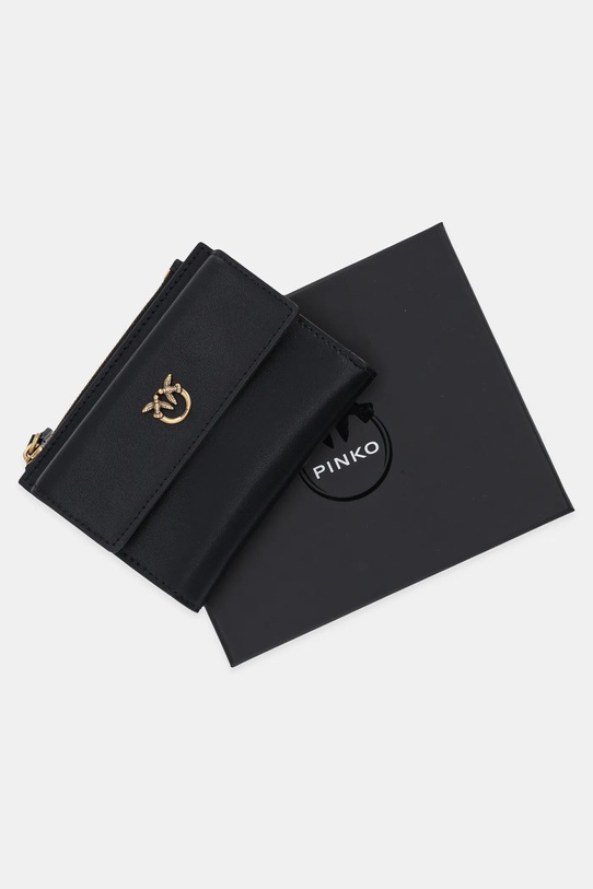 Δερμάτινο πορτοφόλι Pinko 103612.A0F1 μαύρο