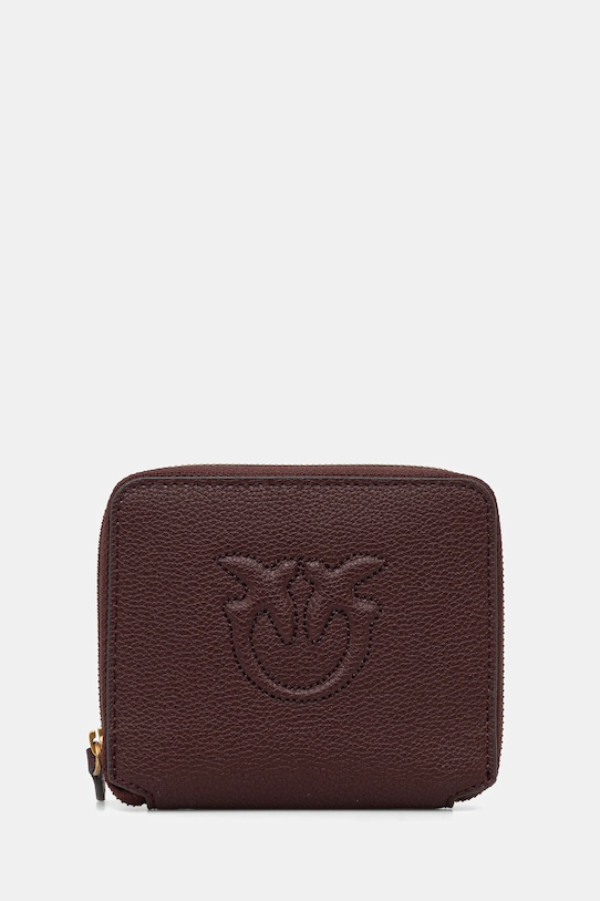 Pinko portofel de piele uni maro 100249.A29Q